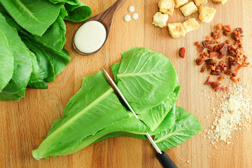 Caesar Salad , Preparing , Cooking