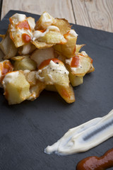 Patatas bravas typical spanish