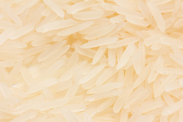 rice on a pile isolated on white background