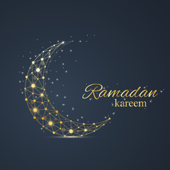 Fototapeta na wymiar Ramadan greetings background. Luxury gold solutions design. Vector illustration