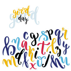 Vector calligraphic alphabet. Hand written expresive brush letters