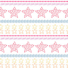 Stars ethnic seamless pattern background. Fashion textile print or package design