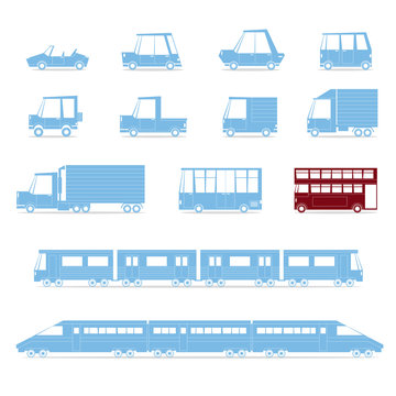 Cars Collection, Vehicles in cartoon flat style_2,vector,illustration