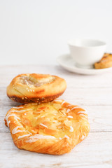 Custard Danish and Sweet Bread with Taro Custard