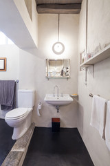Naklejka na ściany i meble Furnished house vintage, bathroom
