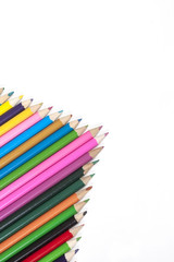 Fototapeta premium Color pencils isolated on white background.
