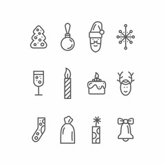 Sign - Symbol - Christmas icons.