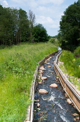 Small stream with fish pass