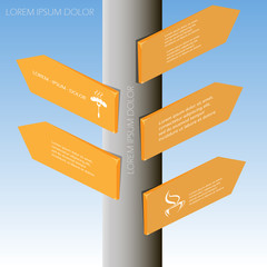 signpost with text arrows vector illustration. Can be use for in