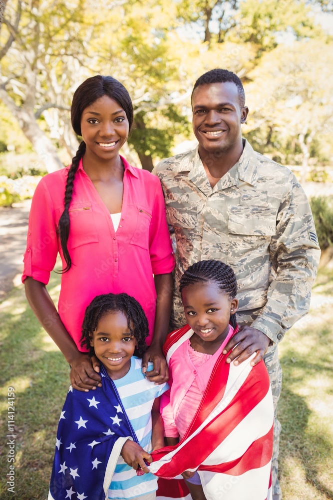 Canvas Prints Happy family posing together