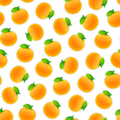 Seamless Pattern with Oranges