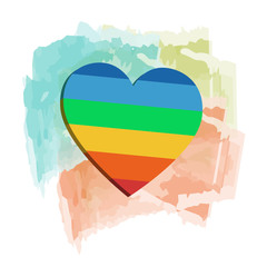 rainbow heart gay support