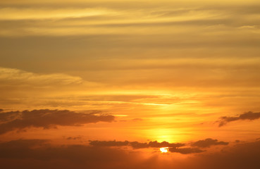 Naklejka na ściany i meble Sunset or sunrise with clouds background