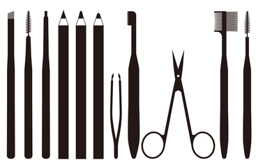 眉を整えるメイク道具