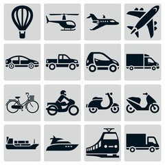 Fototapeta premium Transportation Icon Silhouette