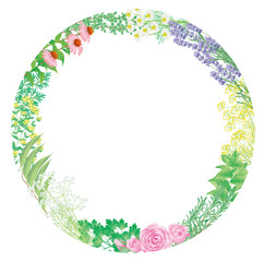 花　ハーブのフレーム