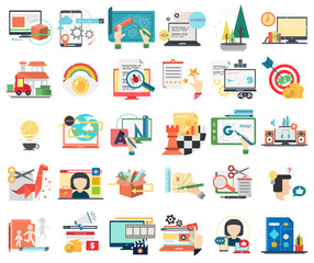Creative Process Icons Set