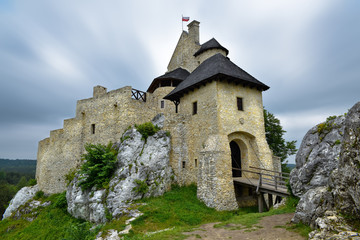 Fototapeta na wymiar Landscape of Bobolice castle in Poland
