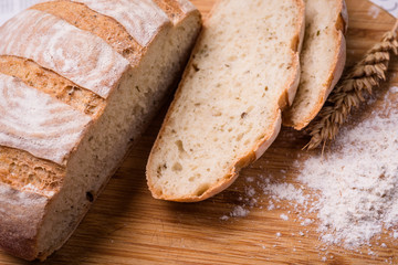 sliced of fresh bread