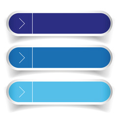 Empty web buttons vector - blue