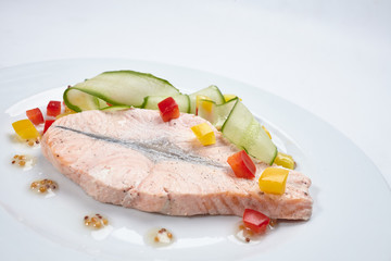 salmon with vegetables