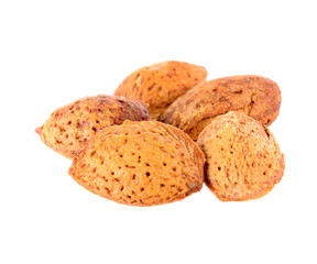 Nuts Almond on white background