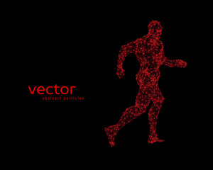 Vector illustration of running man.