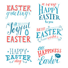 Easter hand drawn lettering set