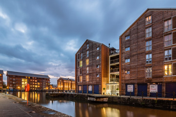 Gloucester Docks at dusk