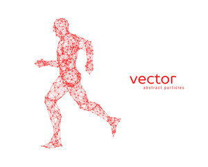 Fototapeta na wymiar Vector illustration of running man.