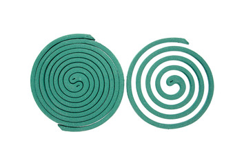 Mosquito coil isolated on white background.Mosquito repellent co