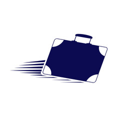 Little flying suitcase icon