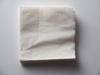 table napkins on a gray background