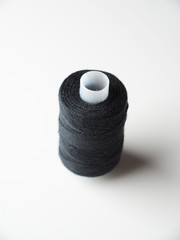 black thread on a gray background