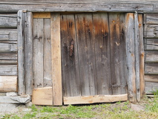 door in a wooden house