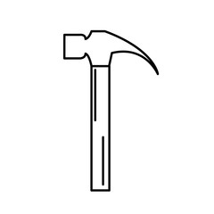 Hammer linear icon. Vector illustration.