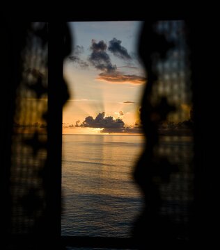 Sunset through Curtains