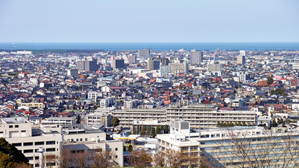 Obraz premium 米子市街地 鳥瞰