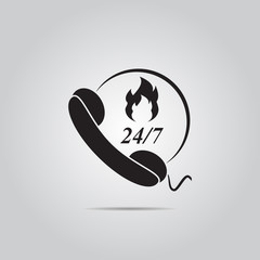 Fire emergency vector icon