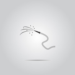 Fire Station. Single flat icon. Vector illustration.