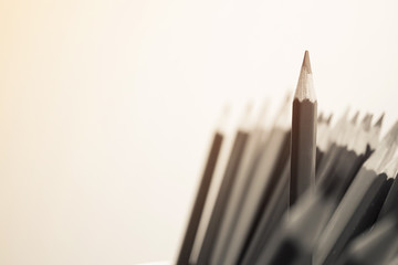 focus highlighted pencil for business or idea concept

