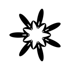 Abstract flowers. Vector black simple icon for web and mobile. Flat style.