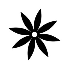 Abstract flowers. Vector black simple icon for web and mobile. Flat style.