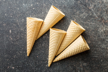 Sweet wafer cones.