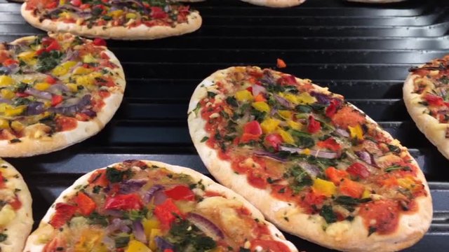 A vegetarian mini pizza