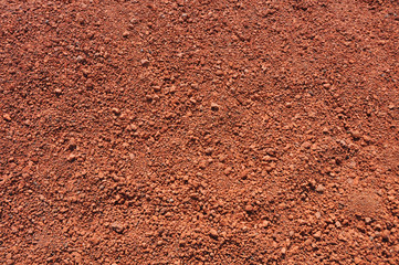 roter Sand auf Tennisplatz - Hintergrund