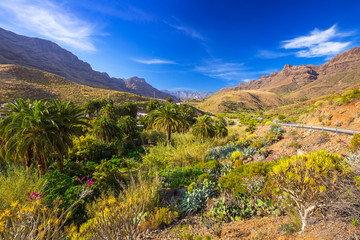 Mountains and valleys of Gran Canaria island, Spain