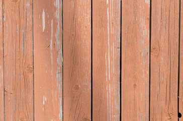 Fototapeta premium Brown painted boards peeling from weather.