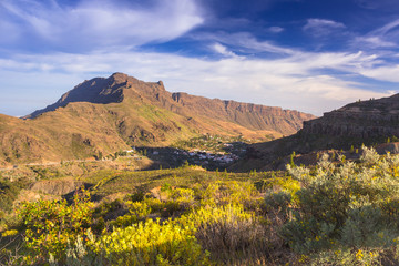 Mountains and valleys of Gran Canaria island, Spain