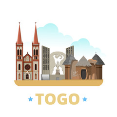 Togo country design template Flat cartoon style web vector